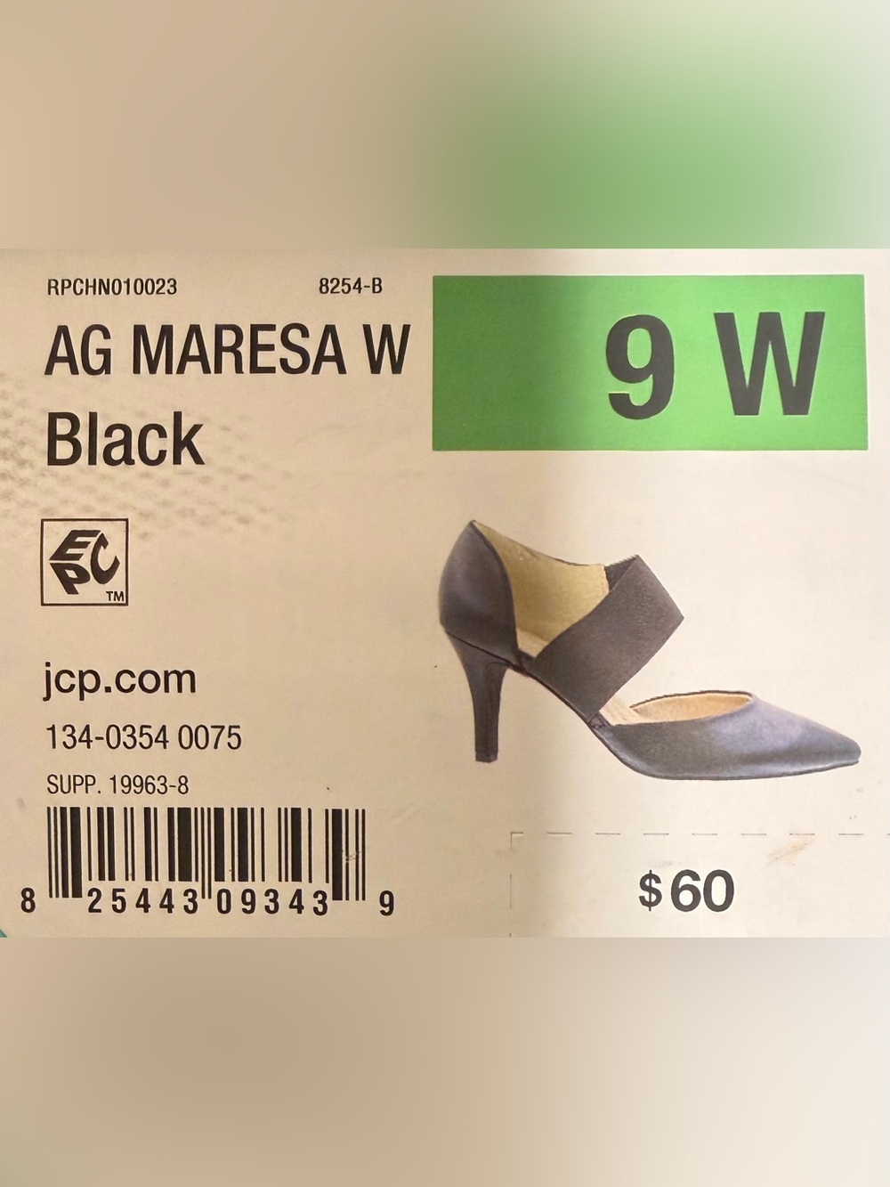 Andrew Geller Black Pointed Mary Jane Heel